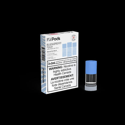 Z Pods Blueberry flavour, balanced 20mg nicotine blend, smooth and powerful throat hit, ideal for Ontario and Quebec vapers.