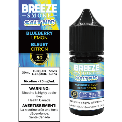 Breeze Smoke Salt Nic bottle and packaging on a white background