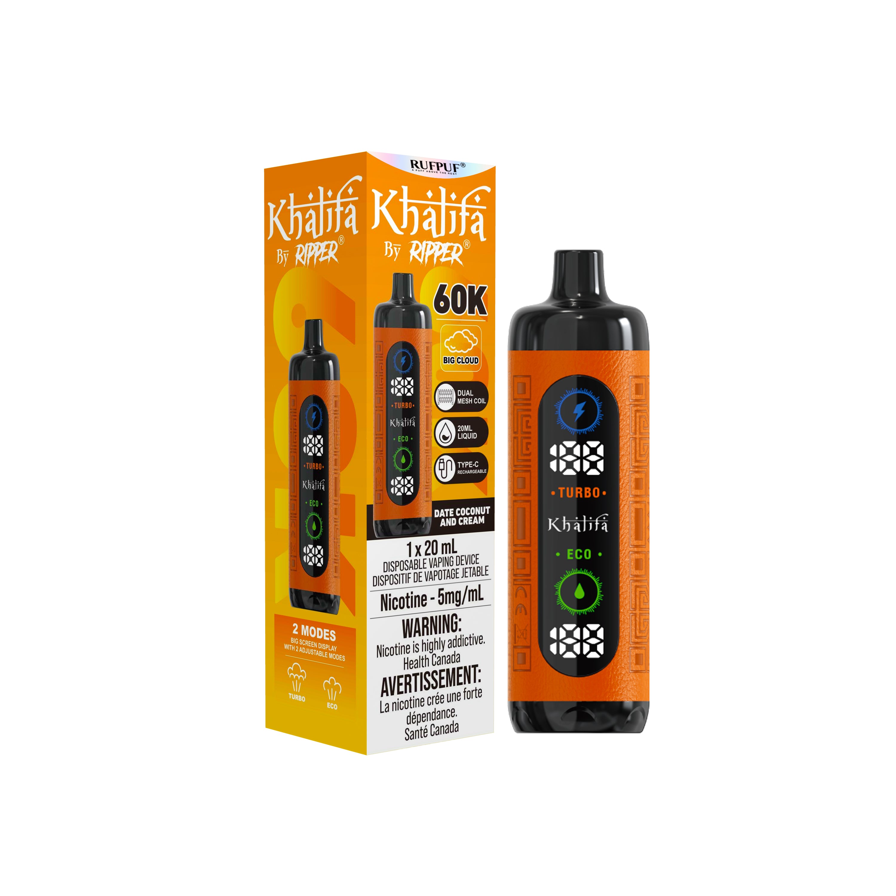 Khalifa Bar 60K Disposable Vape | 60,000 Puffs (5mg Freebase)