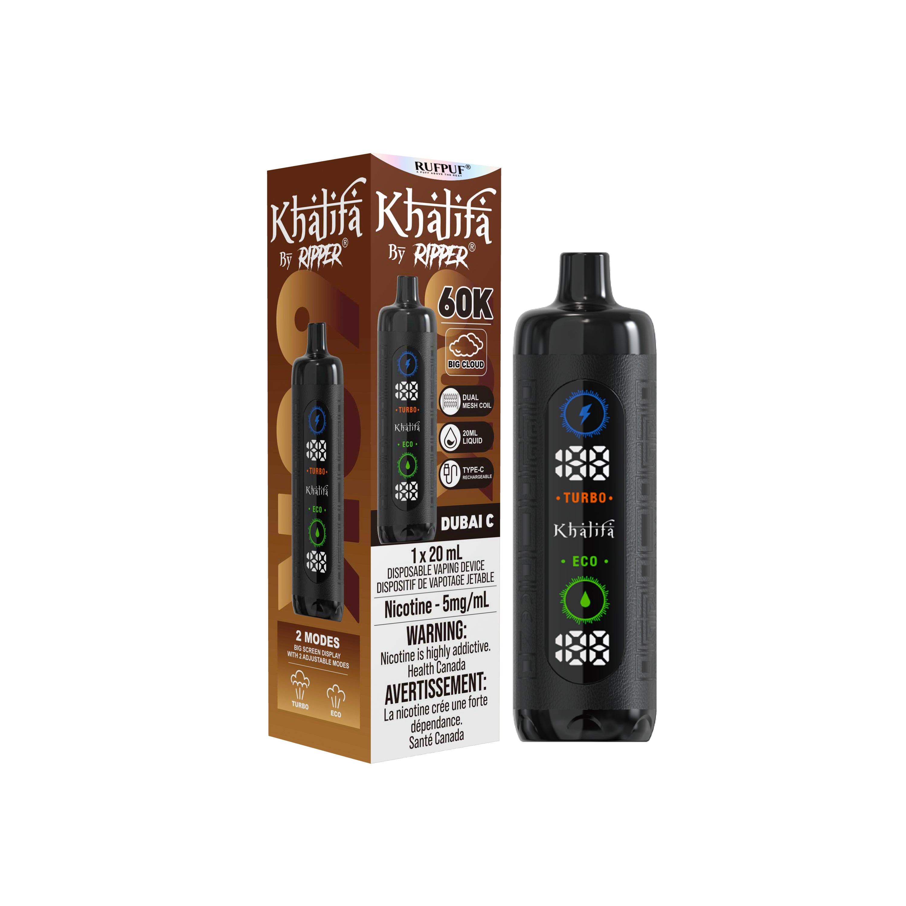 Khalifa Bar 60K Disposable Vape | 60,000 Puffs (5mg Freebase)