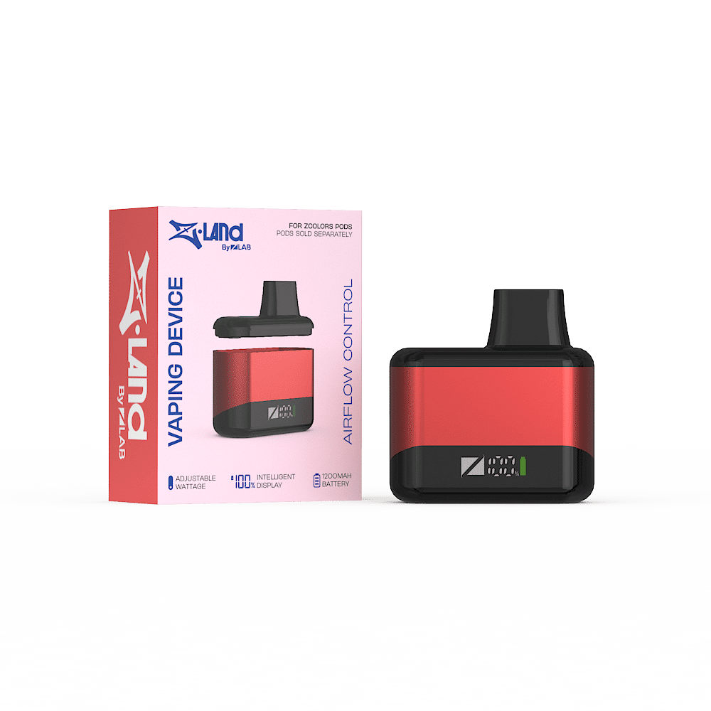 Z-Land (Z-Colors) 15K Device, Red flavor, customizable airflow, long-lasting battery, premium vaping experience, designed for Ontario and Quebec vapers.