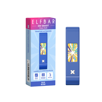 Elf Bar EW25K Pod, Blue flavour, magnetic design with smart LED display, seamless vaping device ideal for Ontario and Quebec vapers.