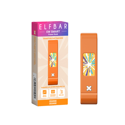 Elf Bar EW25K Pod, Orange flavour, smart LED display, fast Type-C charging, compatible with EW9000 and EW25K devices, pre-filled vaping pod for Ontario and Quebec users.