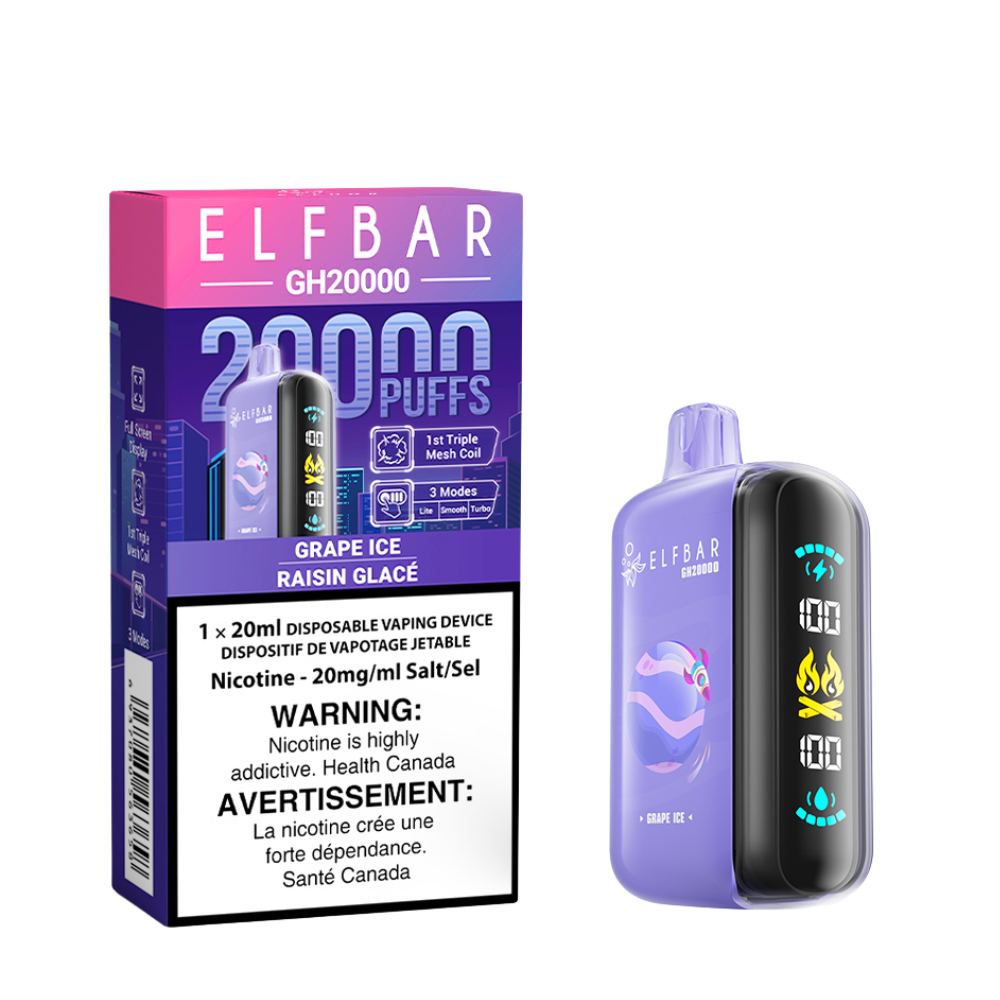 Elf Bar GH20K Disposable Vape, Mango Magic flavour with rich tropical mango notes, smooth vape satisfaction, ideal for Ontario and Quebec vapers.