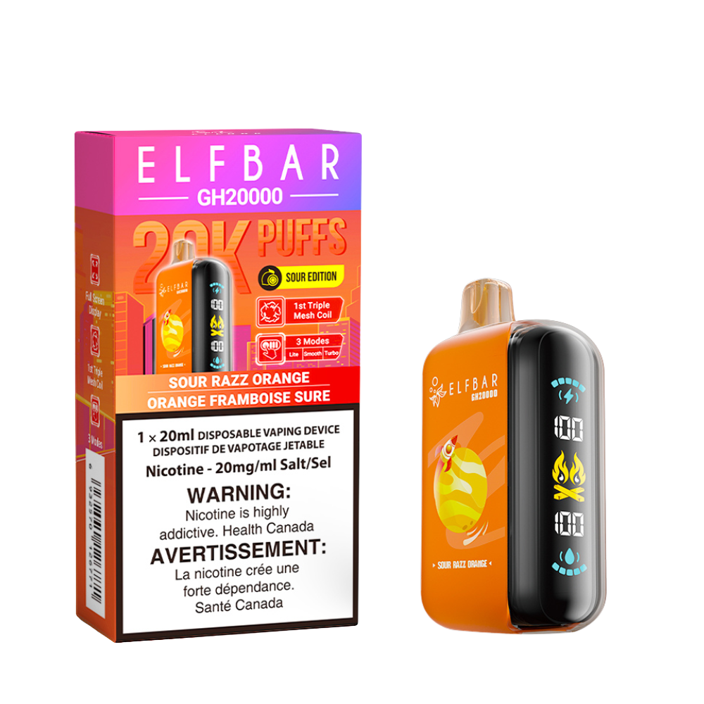 Elf Bar GH20K Disposable Vape, Straw Watermelon Glubble flavour with sweet strawberry, juicy watermelon, and nostalgic bubble gum notes, perfect disposable vape for Ontario and Quebec vapers.