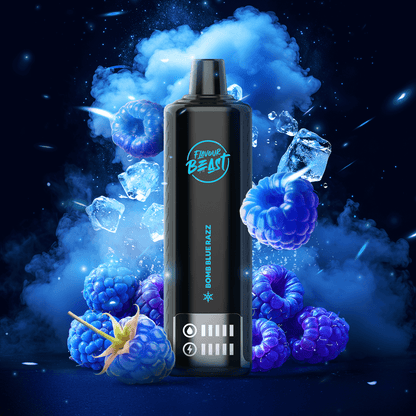 Flavour Beast Beast Bar, Ravin' Razz Orange Pineapple flavour, disposable vape with 3mg nicotine, intense shisha flavour, giant mesh coil and adjustable airflow, premium convenience for Ontario and Quebec vapers.