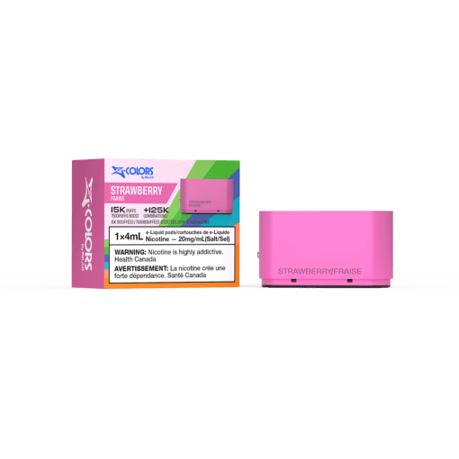 Z-Colors (Zpods) 15K Pod, Raspberry flavour, adjustable wattage settings, compatible with Z-Land battery, designed for customized vaping in Ontario and Quebec.