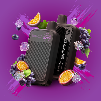 Flavour Beast Beast Mode MAX, Ragin' Razz Mango flavour, rechargeable vaping device with three selectable modes, intense vaping performance, designed for Ontario and Quebec vapers.