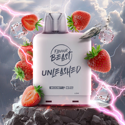 Flavour Beast Level X Unleashed Boost G2 Pod 25K, Epic Grape Ice flavour pod with Boost Mode for double intense vaping flavour, 25,000 puffs, premium pod performance, designed for Ontario and Quebec vapers.