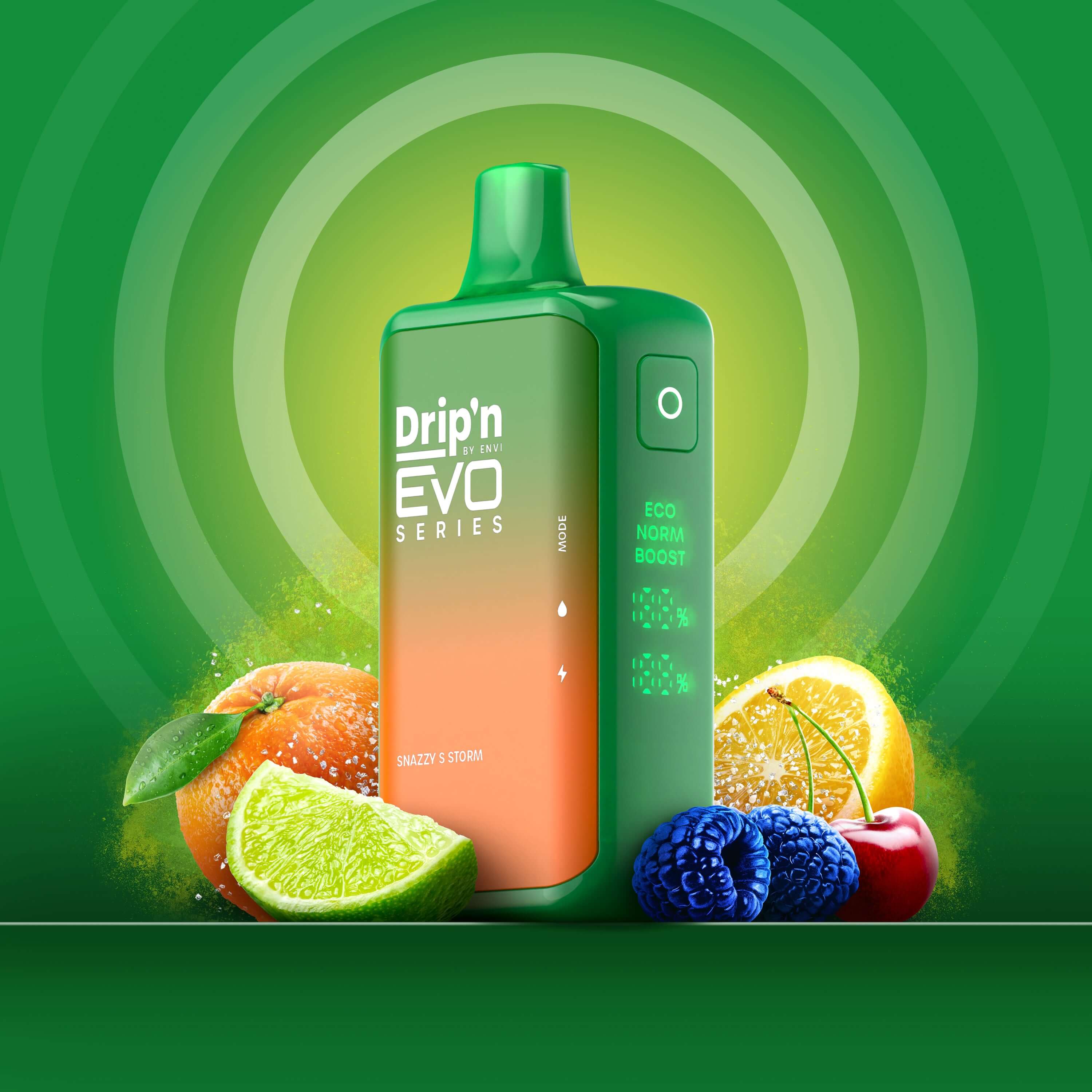 DRIP'N Evo 28K, Cherry Classic Ice flavour, smooth and refreshing fruity vape, ideal for Ontario and Quebec vapers.