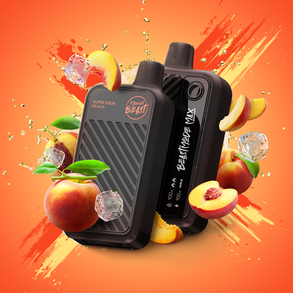 Flavour Beast Beast Mode MAX Disposable Vape, Chuggin’ R.B flavour, high-intensity puffs with rechargeable battery, ideal for Ontario and Quebec vapers.