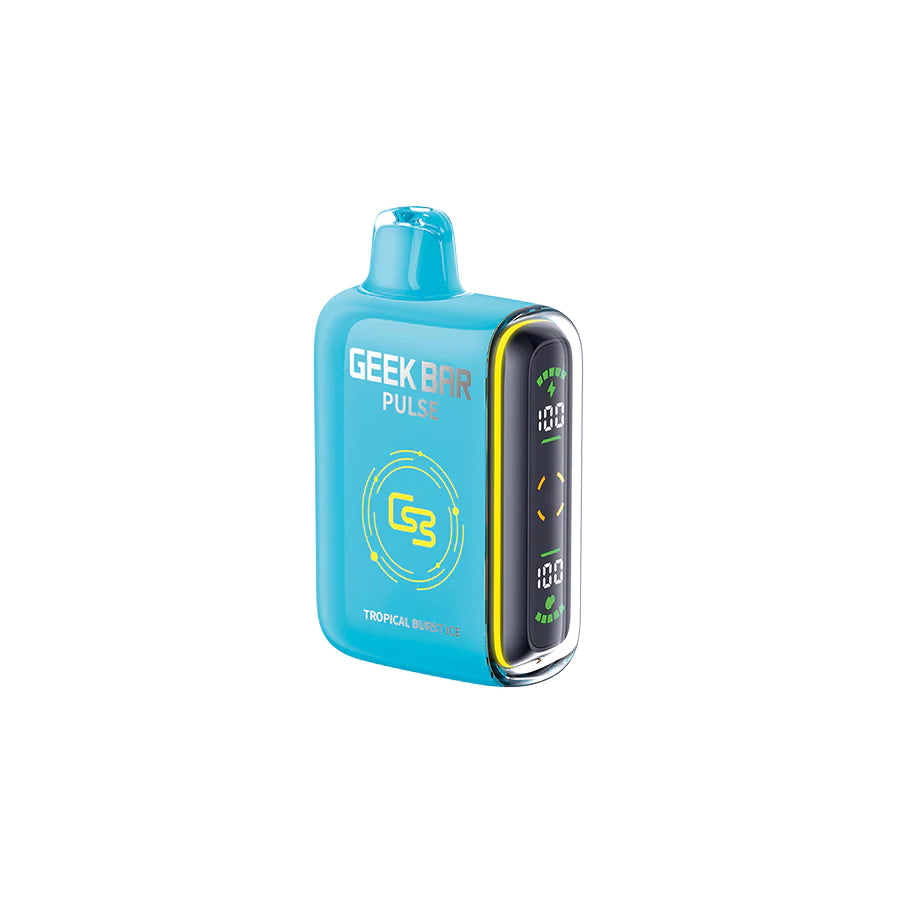 Geek Bar Pulse 9K disposable vape, Grape Honeydew Ice flavour, high-capacity 9000 puffs, LED display, adjustable airflow, perfect for adult vapers in Ontario and Quebec.