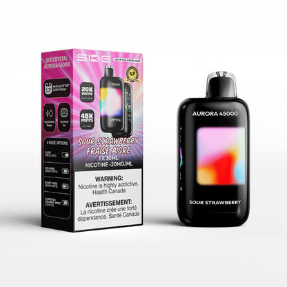 SKE AURORA 45K, Watermelon Ice flavour disposable vape, 45,000 puffs, dual mesh coil, powerful 850mAh battery, refreshing icy taste, ideal for Ontario and Quebec vapers.