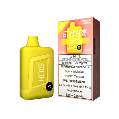Disposable Vape STLTH 8K Pro: Lemon Squeeze Ice Nicotine Strength: 20mg STLTH 8K PRO | Supa Vapes - Hawkesbury, Ottawa & Ontario Vape Shop
