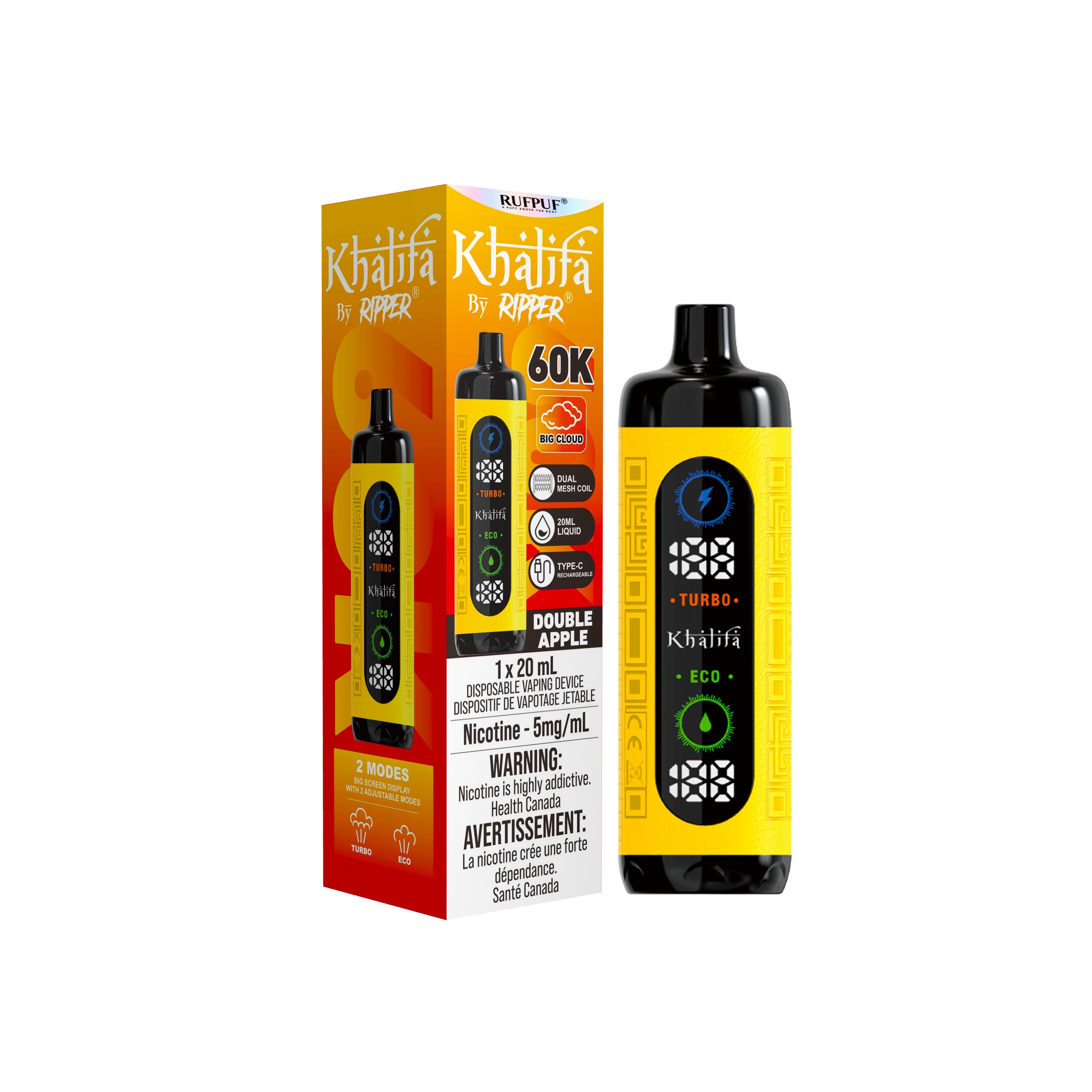 Khalifa Bar 60K Disposable Vape | 60,000 Puffs (5mg Freebase)