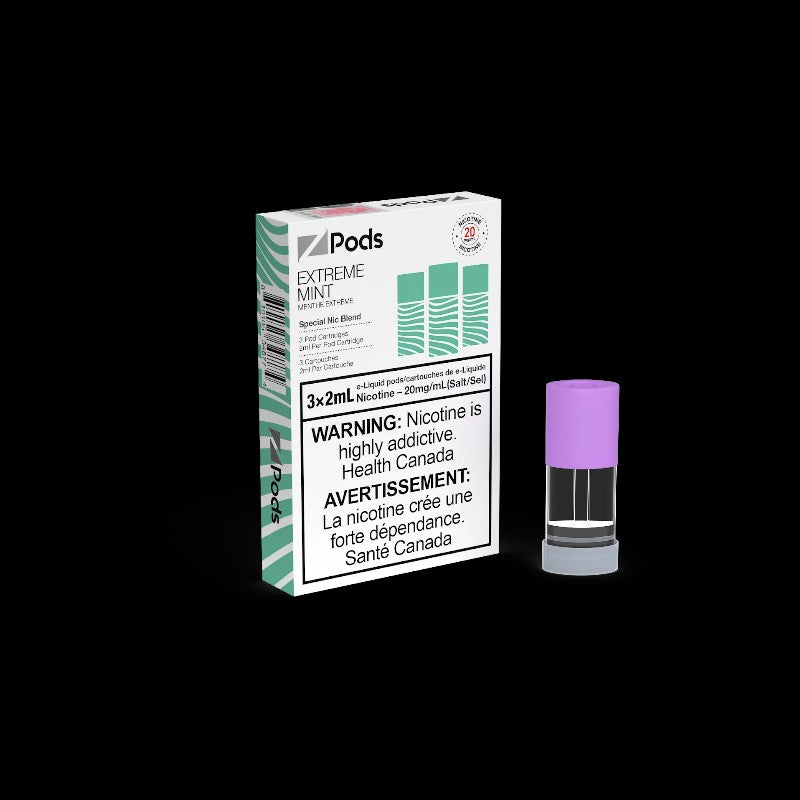 Z Pods, Blueberry Raspberry Lemon Ice flavour with balanced 20mg nicotine strength, smooth and powerful vape experience, ideal for Ontario and Quebec customers.