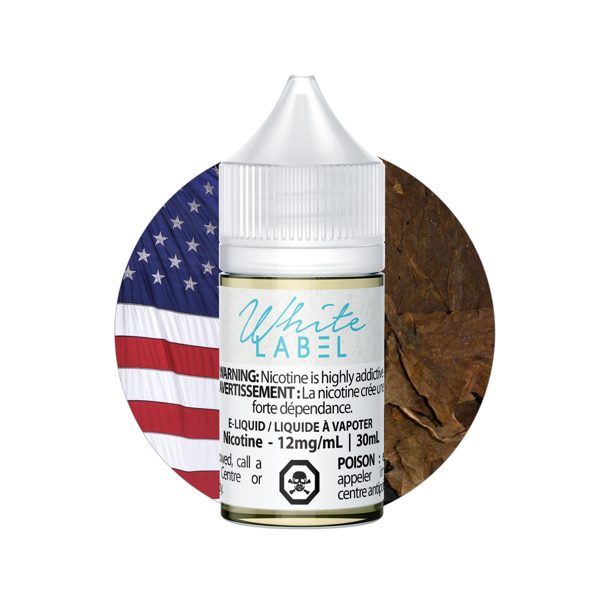 White Label American Tab 30mL freebase e-liquid