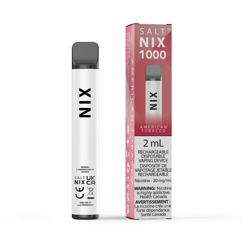Salt Nix NIX 1000 American Tobacco disposable vape