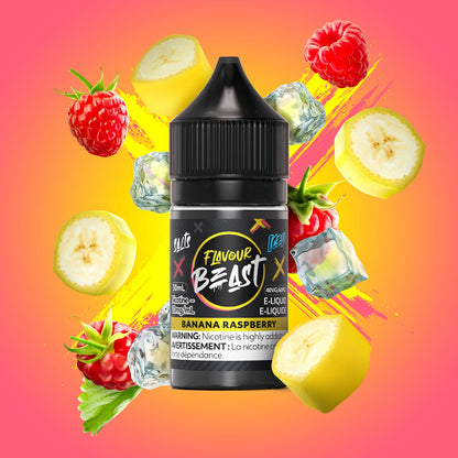 Flavour Beast E-Liquid Salt 30mL Banana Raspberry Iced - Supa Vapes