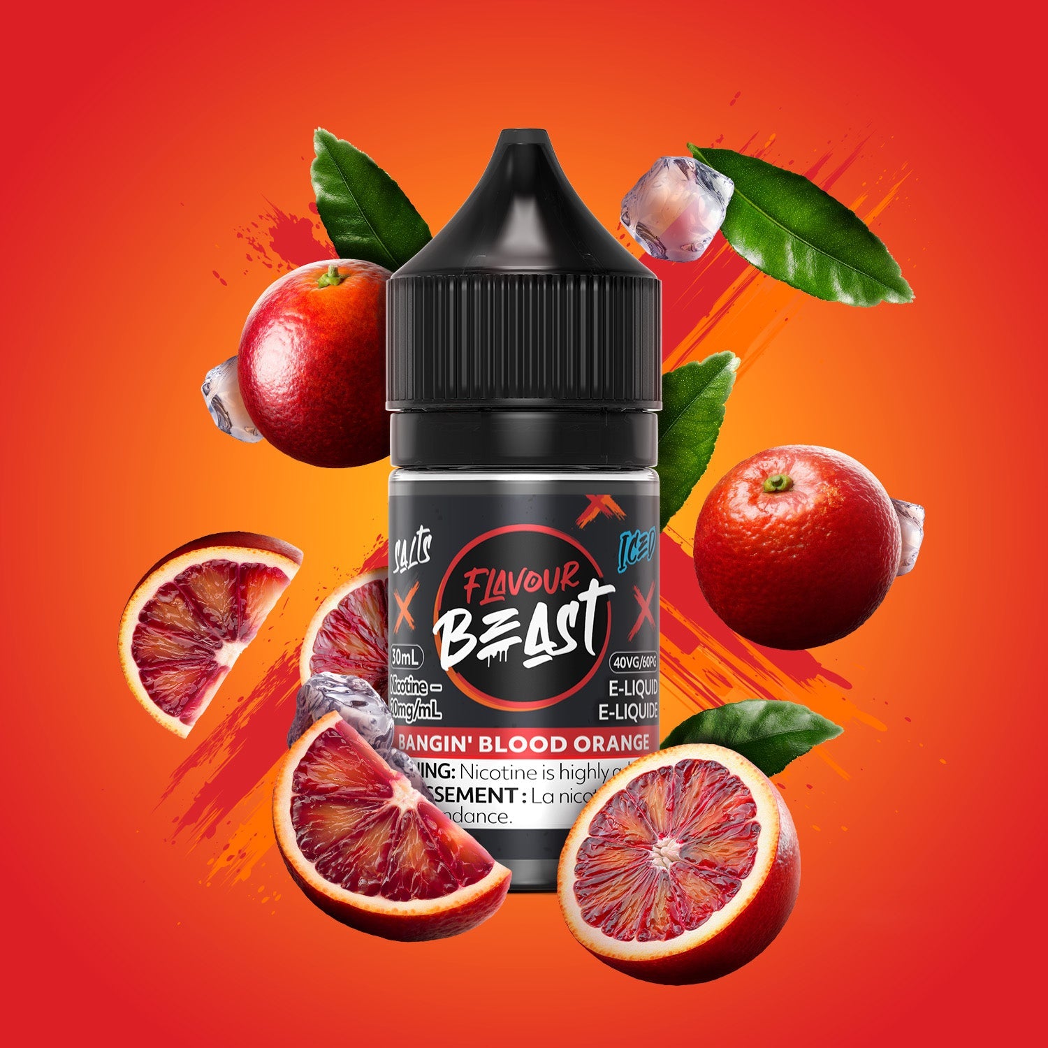 Flavour Beast E-Liquid Salt 30mL Bangin' Blood Orange Iced - Supa Vapes