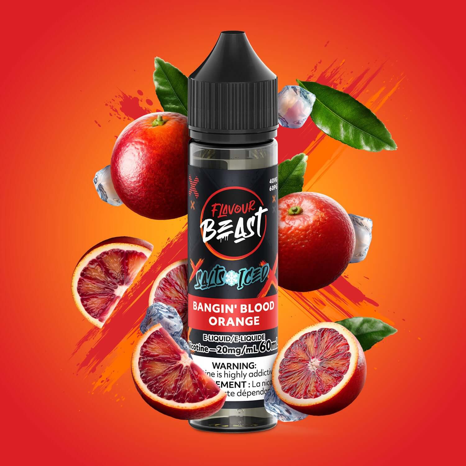 Flavour Beast E-Liquid Salt Iced 60mL, Dope Double Kiwi flavour, smooth 20mg nicotine salt blend, bold and refreshing vape juice, ideal for Ontario and Quebec vapers.