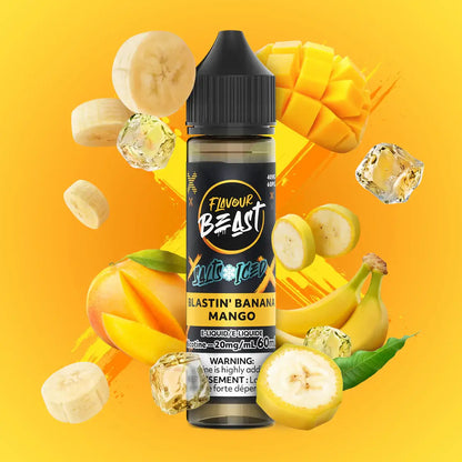 Flavour Beast E-Liquid Salt Iced 60mL, Super Sour Blue Razz flavour with 20mg/mL nicotine strength, strong refreshing vape hits, ideal for Ontario and Quebec customers.