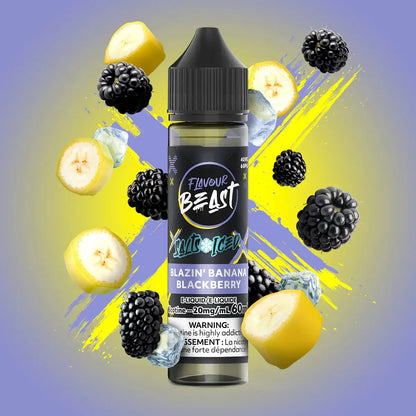 Flavour Beast E-Liquid Salt Iced 60mL, Super Sour Blueberry flavour, 20 mg/mL nicotine strength, bold, smooth, and refreshing iced vape, ideal for Ontario and Quebec customers.