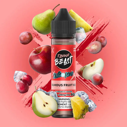 Flavour Beast E-Liquid Salt Iced 60mL, Kewl Kiwi Passionfruit Iced flavour, 20mg nicotine strength, bold and smooth vaping experience, intense satisfaction, designed for Ontario and Quebec vapers.