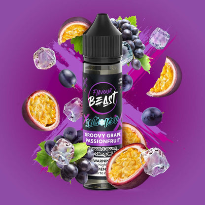 Flavour Beast E-Liquid Salt Iced 60mL, Grapplin' Grape Sour Apple Iced flavour with 20 mg/mL nicotine strength, smooth icy hit with bold fruity notes, ideal for vaping enthusiasts in Ontario and Quebec.