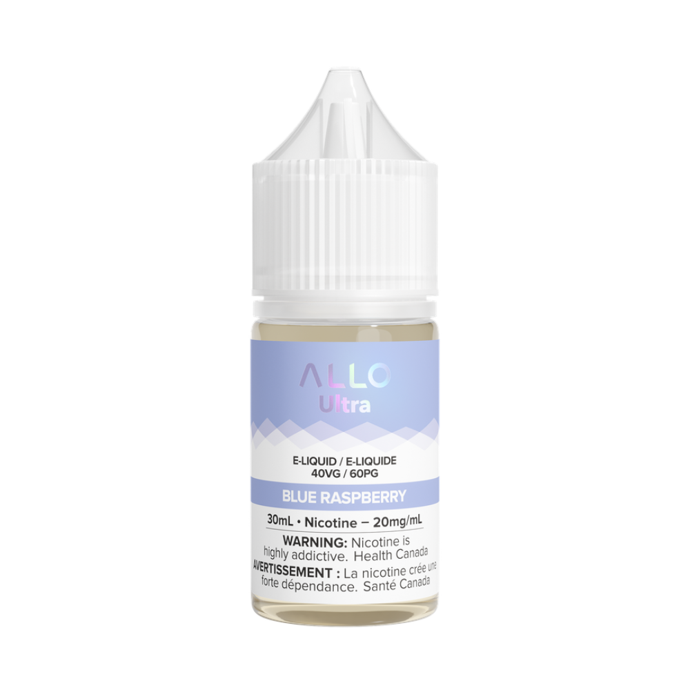 Allo Ultra Blue Raspberry 30mL 20mg Salt Nic E-Liquid bottle