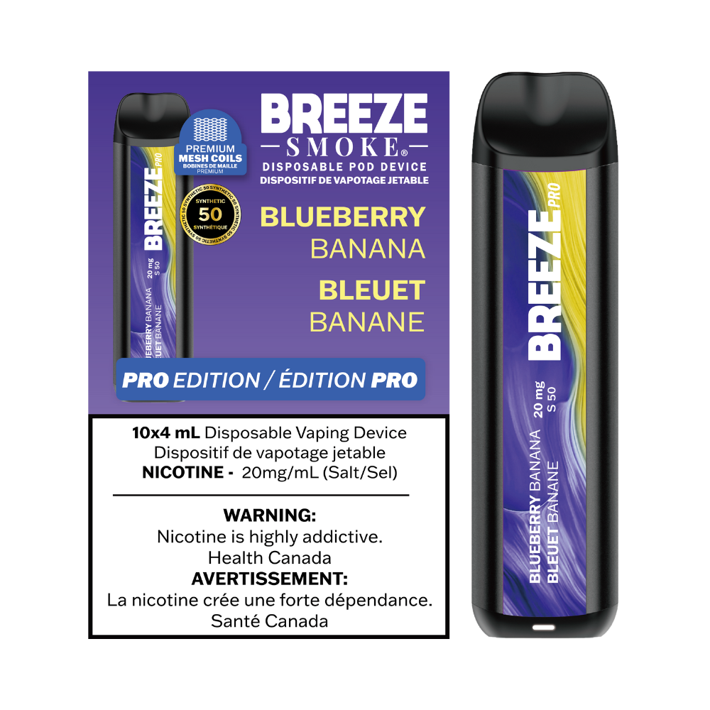 Breeze Pro S50 4mL Disposable Vape - Blueberry Banana