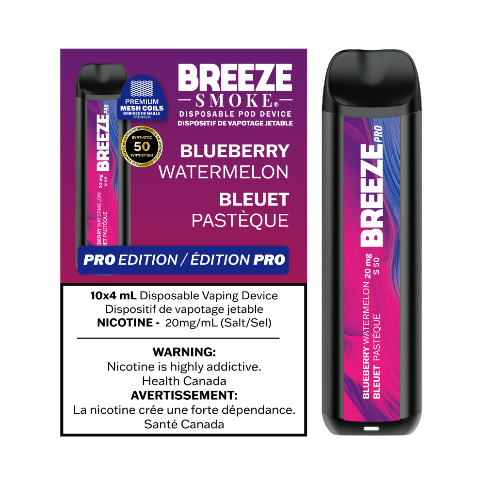 Breeze Pro S50 4mL Disposable Vape - Blueberry Watermelon