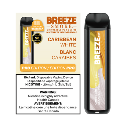Breeze Pro S50 4mL Disposable Vape - Caribbean White