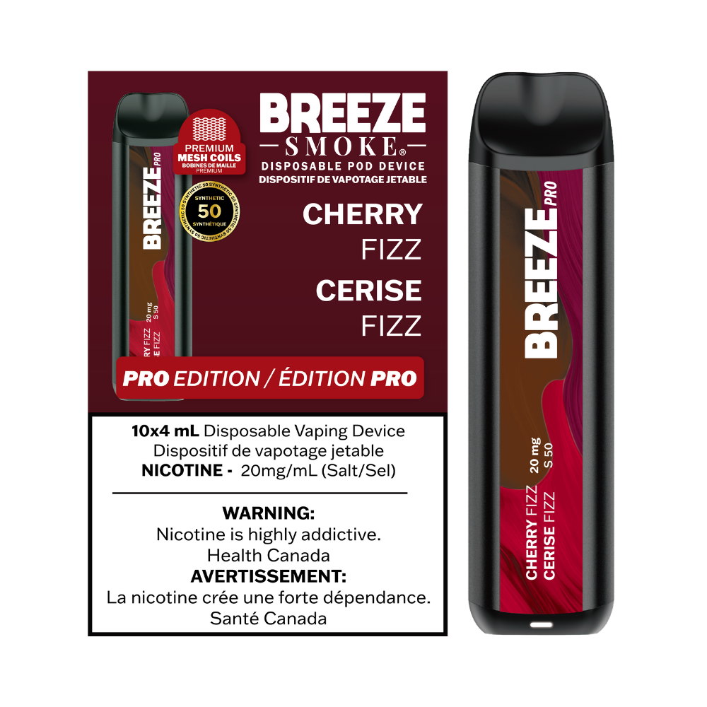 Breeze Pro S50 4mL Disposable Vape - Cherry Fizz