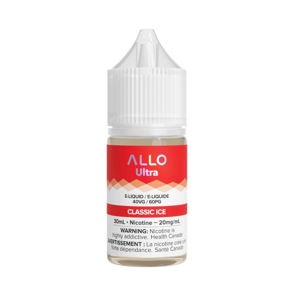 Allo Ultra Classic Ice 30mL 20mg Salt Nic E-Liquid bottle