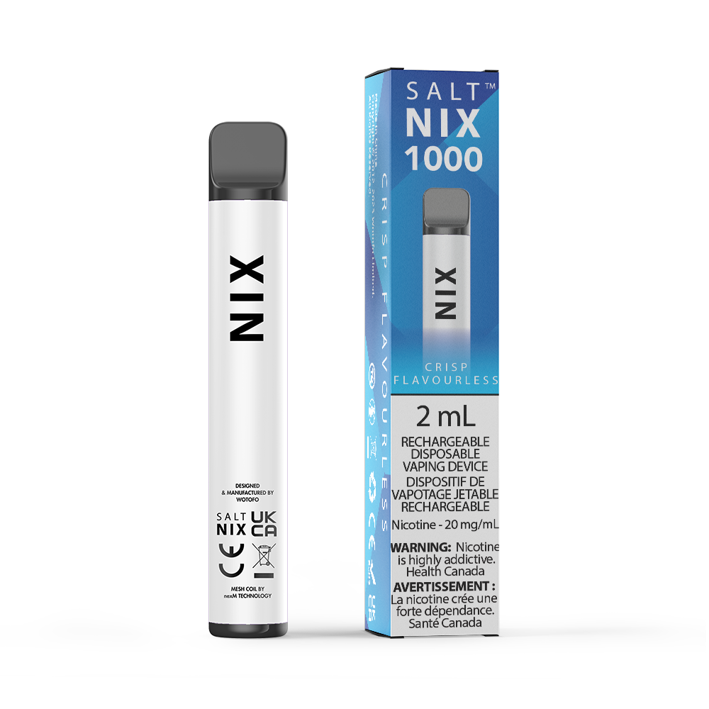 Salt Nix NIX 1000 Crisp Flavourless disposable vape