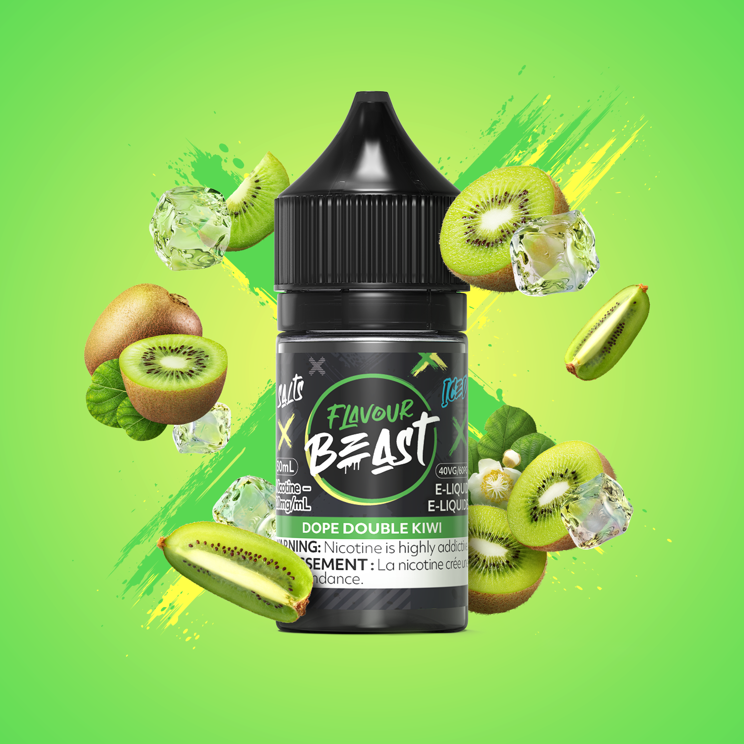 Flavour Beast E-Liquid Salt 30mL Dope Double Kiwi Iced - Supa Vapes