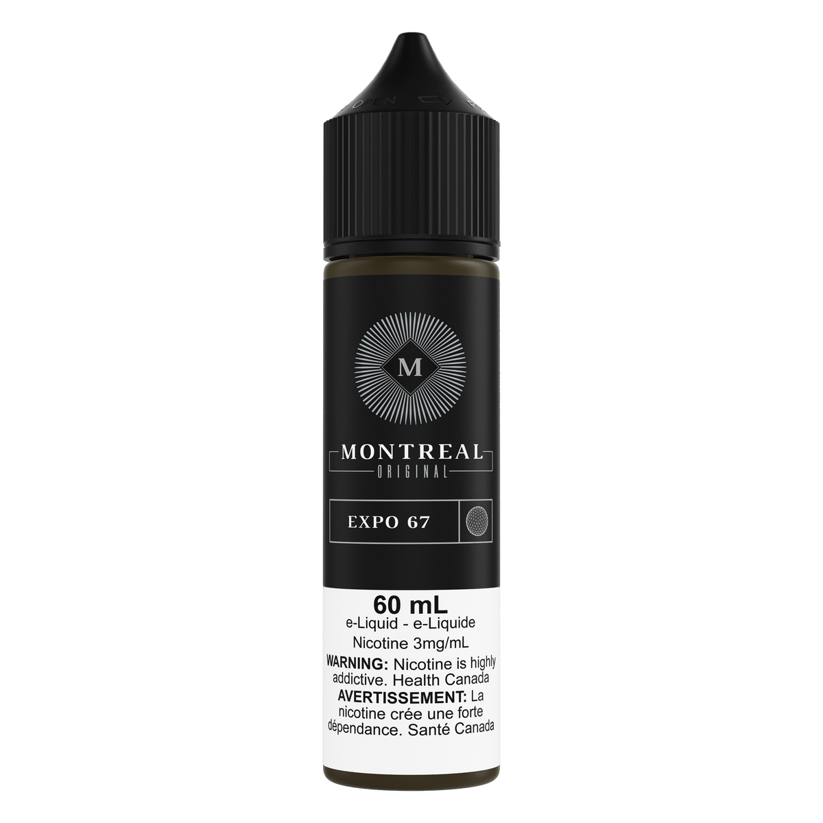 MTL Original Freebase 50/50 e-liquid, 60mL bottle, smooth Montreal-inspired blend for mouth-to-lung vaping.