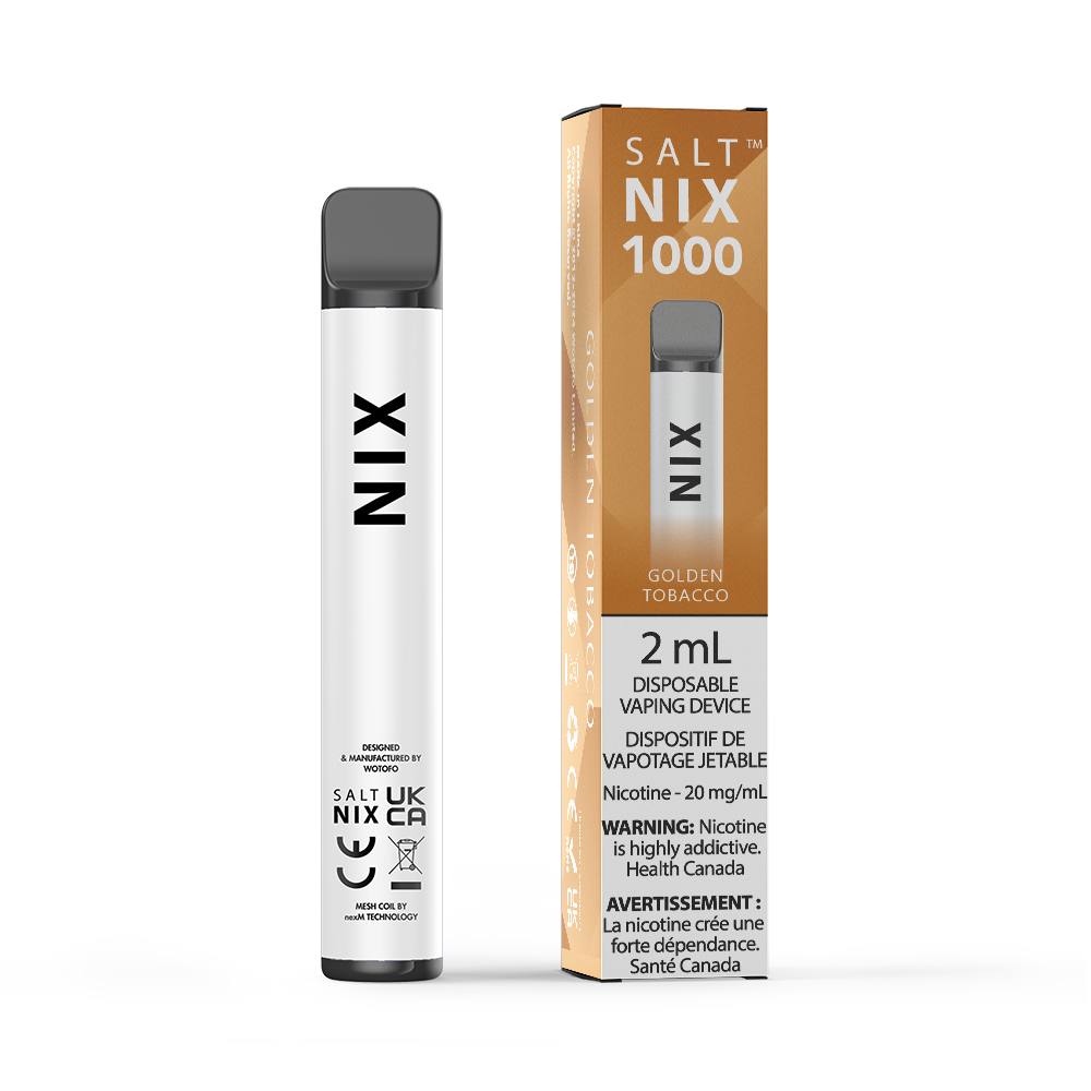 Salt Nix NIX 1000 Golden Tobacco disposable vape