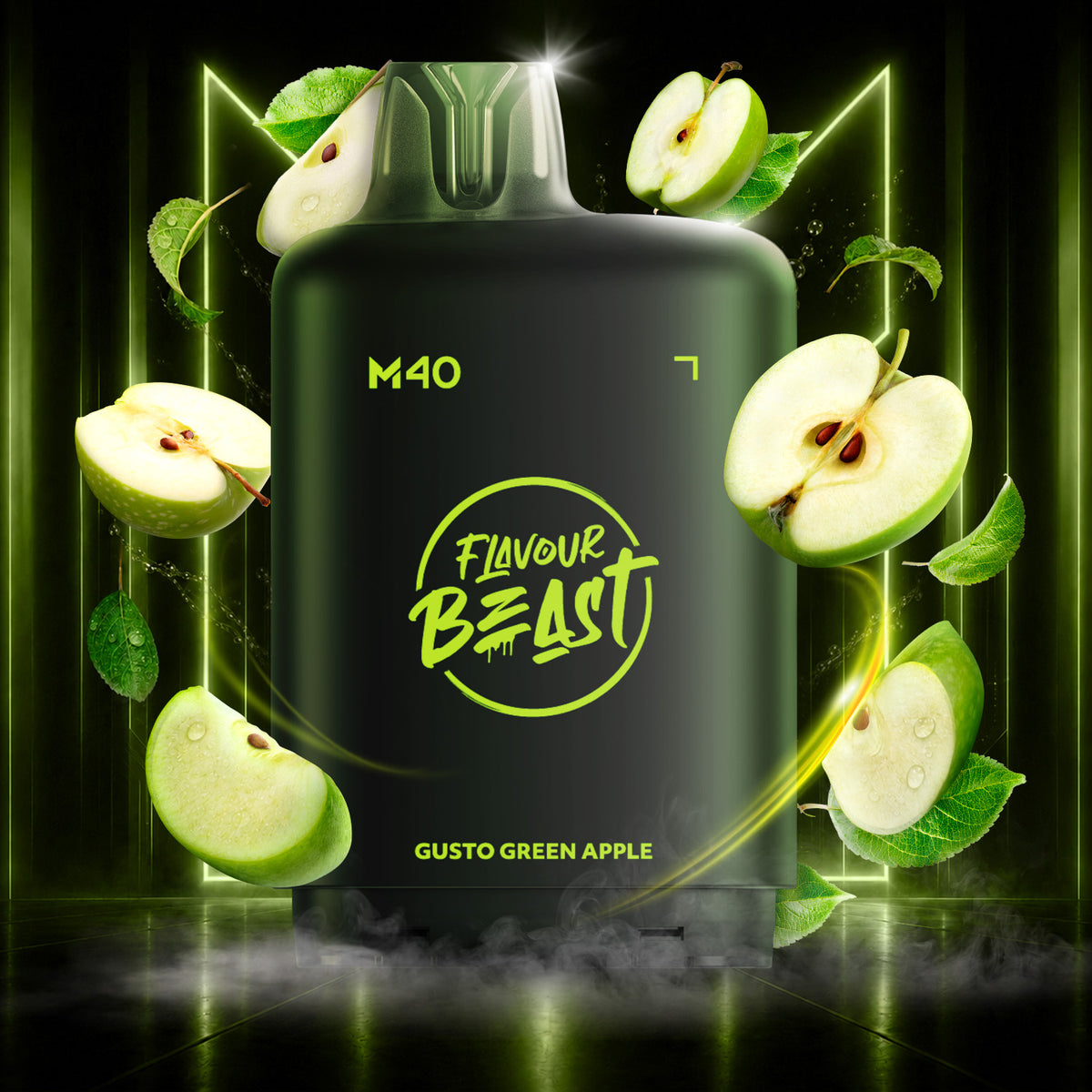 Flavour Beast Level X M Series 40mL Pod Gusto Green Apple - Supa Vapes