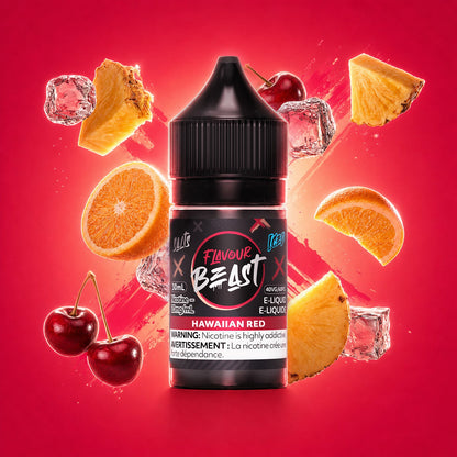 Flavour Beast E-Liquid Salt 30mL Hawaiian Red Iced - Supa Vapes
