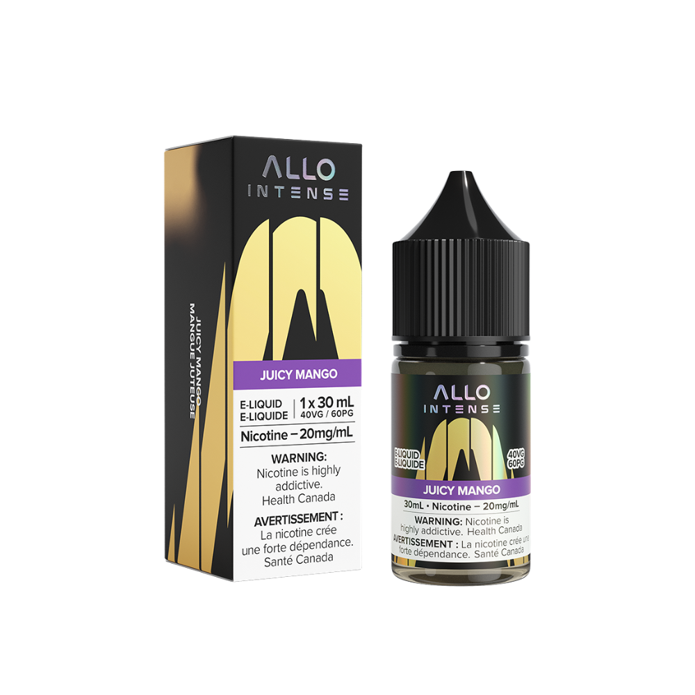 Allo Intense Juicy Mango 30mL 20mg Salt Nic E-Liquid bottle