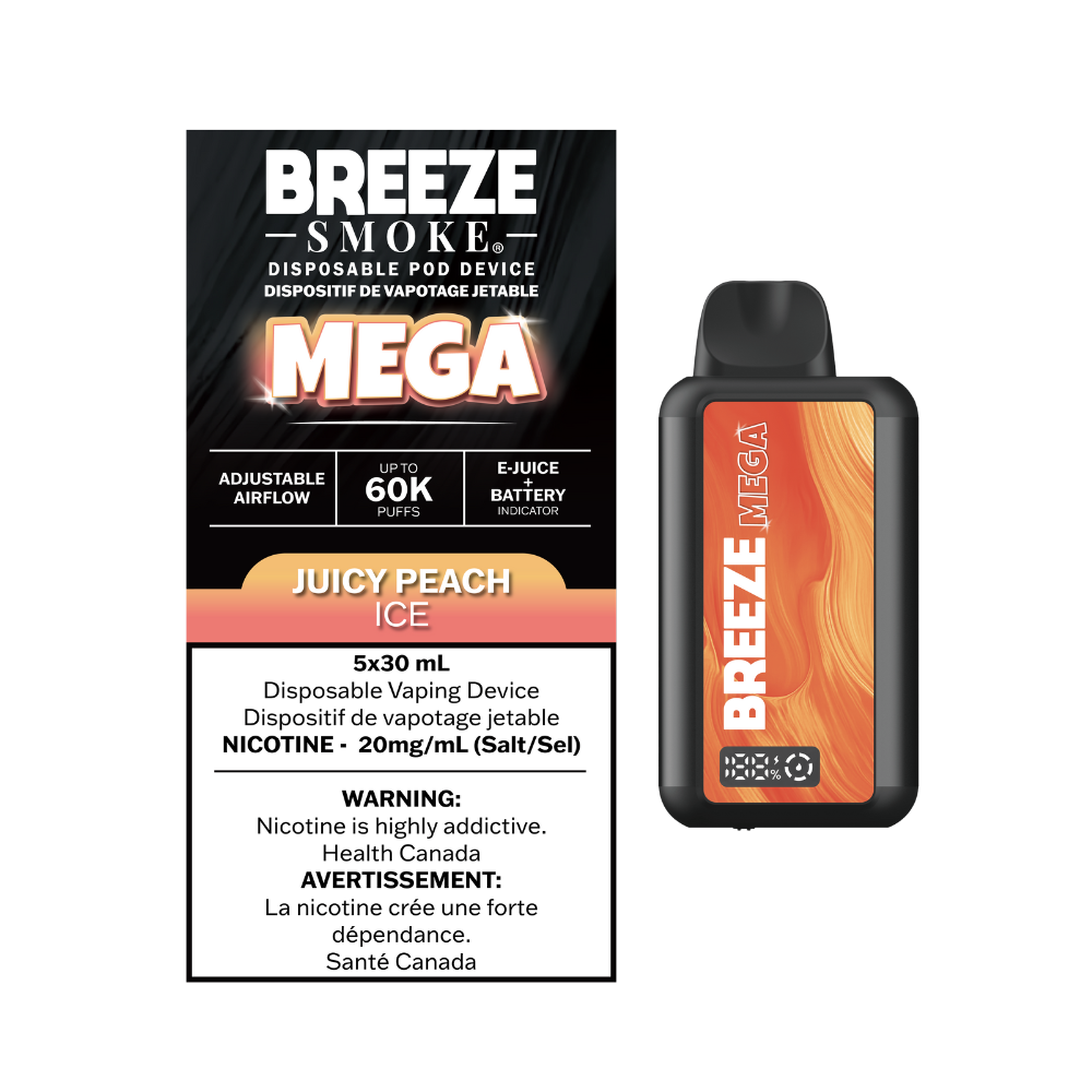 Breeze Mega 30mL - Juicy Peach Ice