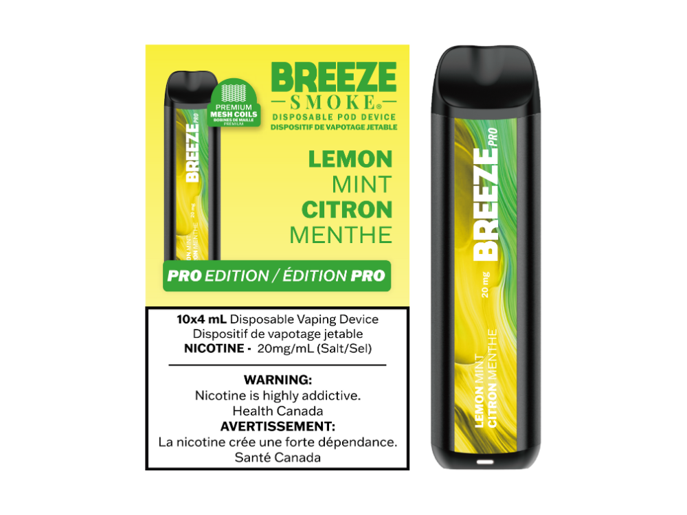 Breeze Pro 20mg Disposable Vape - Lemon Mint