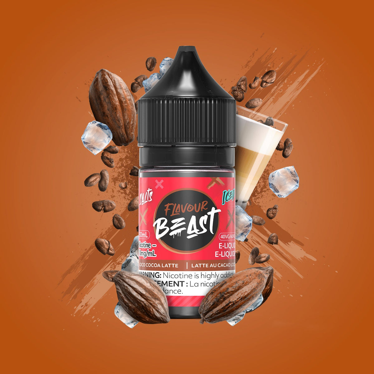 Flavour Beast E-Liquid Salt 30mL Loco Cocoa Latte Iced - Supa Vapes