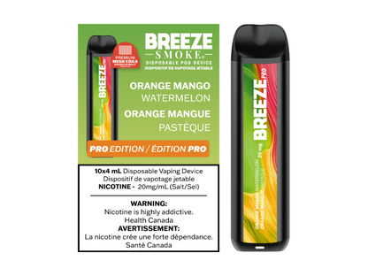 Breeze Pro 20mg Disposable Vape - Orange Mango Watermelon