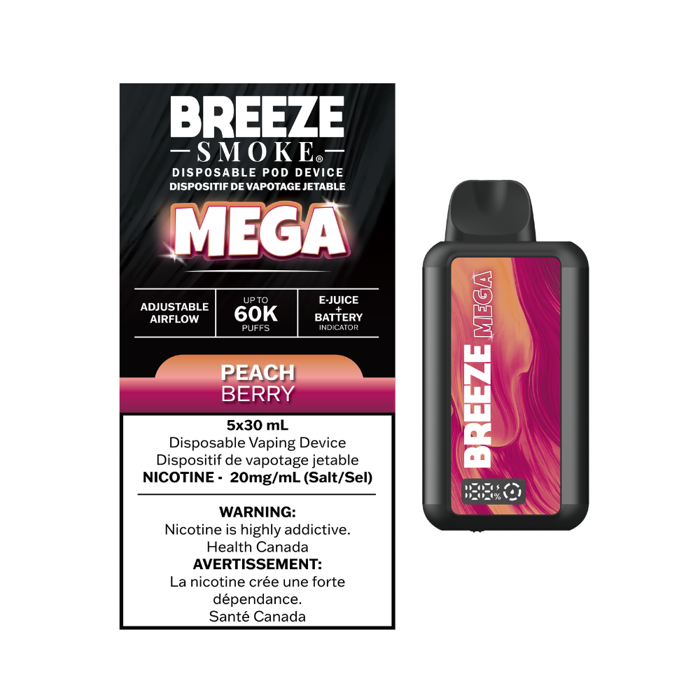 Breeze Mega 30mL - Peach Berry