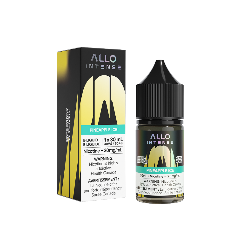 Allo Intense Pineapple Ice 30mL 20mg Salt Nic E-Liquid bottle