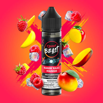 Flavour Beast E-Liquid Salt 30mL Ragin' Razz Mango Iced - Supa Vapes