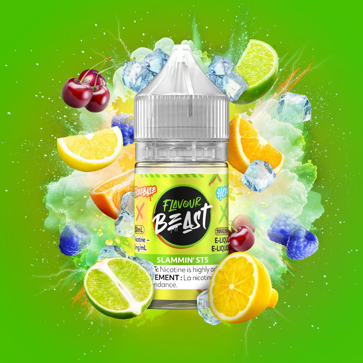 Flavour Beast E-Liquid Salt 30mL Slammin' STS Iced - Supa Vapes